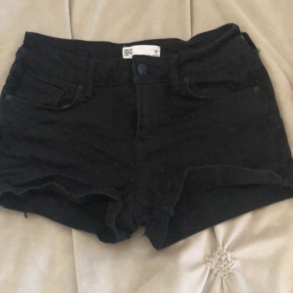 black shorts
